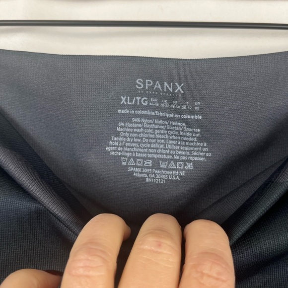 SPANX Black Camouflage Look At Me Now Seamless Leggings Size XL Active Workout - Picture 4 of 8